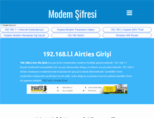 Tablet Screenshot of modemsifresi.com